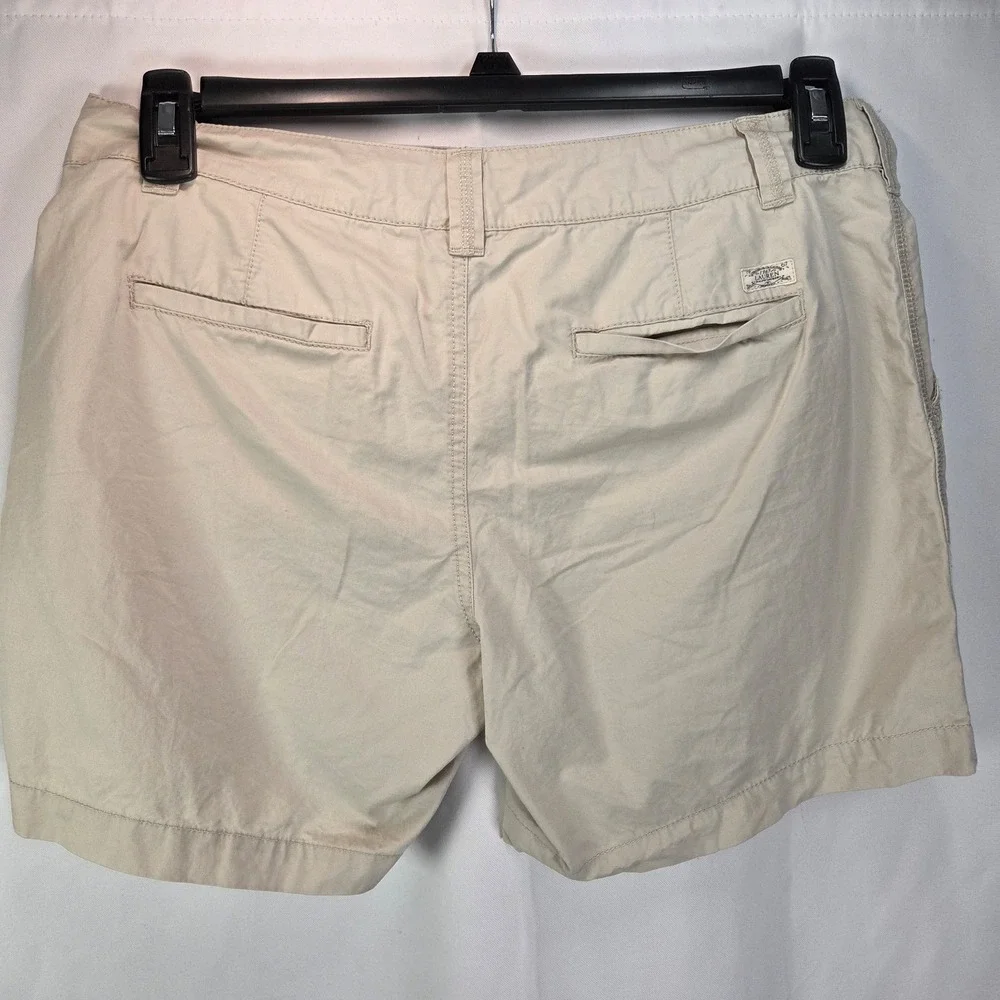 Lauren Ralph Lauren Khaki Denim Shorts Women's Size‎ 6 Flat Front Preppy Y2K